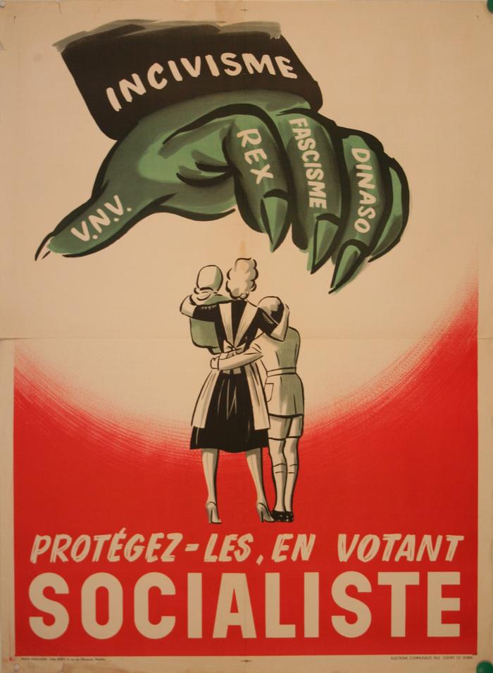 PSB. Élections communales 1952. Protégez-les, en votant socialiste