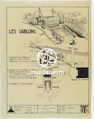 Les Sablons. Atlas Bruxelles. [1944] Encyclopedia Universalis Mundaneum