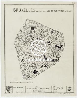 Bruxelles inclus dans les boulevards extérieurs. Atlas Bruxelles. Encyclopedia Universalis Mundaneum