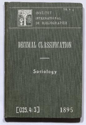 Decimal classification. Sociology / Sozialwissenschaft / Sociologie