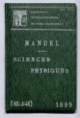 Manuel pour l'usage du répertoire bibliographique des sciences physiques