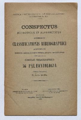 Conspectus methodicus et alphabeticus numerorum classificationis bibliographici. 56. Palaeontologia