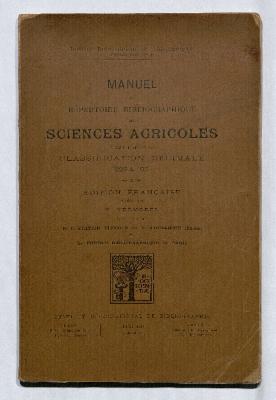 Manuel du répertoire bibliographique des sciences agricoles