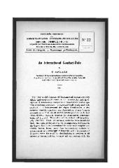 Congrès mondial des Associations internationales (Gand-Bruxelles, 1913). Actes du Congrès - Documents préliminaires. An International Conduct-Rule