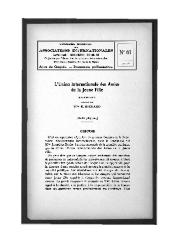 Congrès mondial des Associations internationales (Gand-Bruxelles, 1913). Actes du Congrès - Documents préliminaires. L'Union internationale des amies de la jeune fille