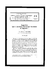 Congrès mondial des Associations internationales (Gand-Bruxelles, 1913). Actes du Congrès - Documents préliminaires. Suggestions upon a proposed International Association of Engineers