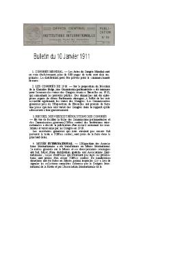 Bulletin du 10 janvier 1911