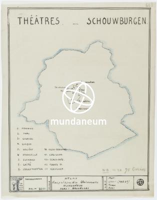 Théâtres – Schouwburgen. Atlas Bruxelles. Encyclopedia Universalis Mundaneum