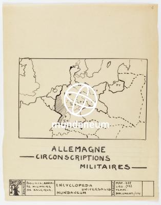 Allemagne – Circonscriptions militaires. Atlas Mundaneum. Encyclopedia Universalis Mundaneum