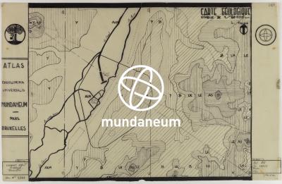 Carte géologique. Atlas Bruxelles. Encyclopedia Universalis Mundaneum