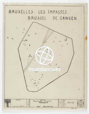Bruxelles: les impasses – Brussel: de gangen. Atlas Bruxeles. Encyclopedia Universalis Mundaneum