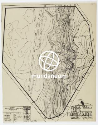 Vieille ville – Carte topographique. Atlas Bruxelles. Encyclopedia Universalis Mundaneum