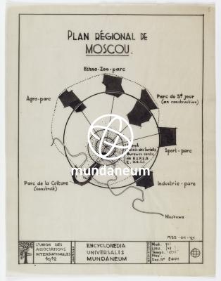 Plan régional de Moscou. Atlas Mundaneum. Encyclopedia Universalis Mundaneum