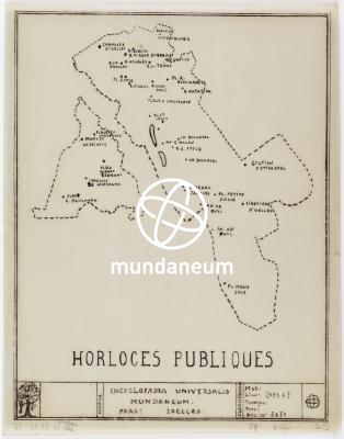 Horloges publiques. Atlas Ixelles. Encyclopedia Universalis Mundaneum
