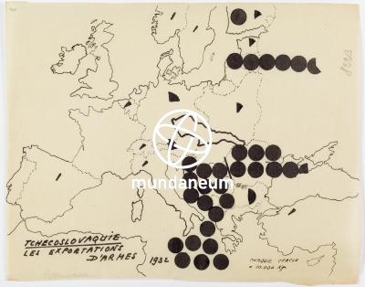 Tchécoslovaquie – Les exportations d'armes 1932. [Atlas Mundaneum]. Encyclopedia Universalis Mundaneum