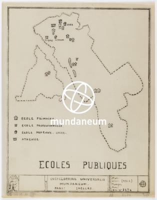 Écoles publiques. Atlas Ixelles. Encyclopedia Universalis Mundaneum