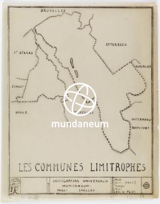 Les communes limitrophes. Atlas Ixelles. Encyclopedia Universalis Mundaneum