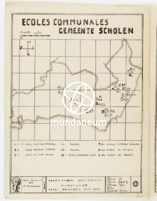 Écoles communales - Gemeente Scholen. Atlas Molenbeek Saint Jean. Encyclopedia Universalis Mundaneum
