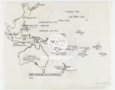 Carte politique de l'Océanie. [Atlas Mundus-Atlas Monde]. Encyclopedia Universalis Mundaneum