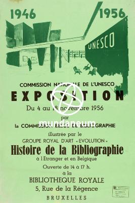 1946-1956 Exposition Histoire de la bibliographie à l'étranger et en Belgique.