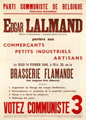 Edgar Lalmand parlera aux commerçants, petits industriels, artisans