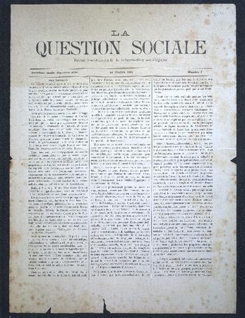Question sociale (La). Revue bi-trimestrielle de vulgarisation sociologique