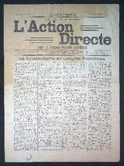Action Directe (L'). Organe de propagande syndicaliste révolutionnaire