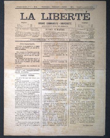Liberté (La). Organe communiste-anarchiste