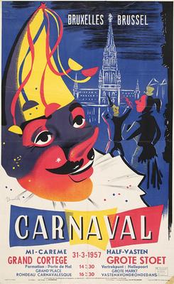Bruxelles - Carnaval 1957 - Mi Carême - Grand Cortège  / Brussel - Carnaval 1957 - Half-Vasten - Grote Stoet