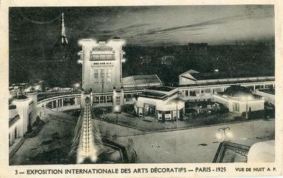 3 - Exposition Internationale des Arts Décoratifs - Paris,1925. Vue de nuit
