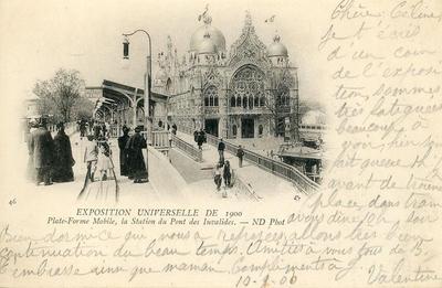 Exposition Universelle de 1900. Plate-Forme Mobile, la Station du Pont des Invalides