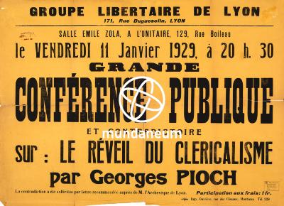 Le réveil du cléricalisme : grande conférence publique et contradictoire par Georges Pioch