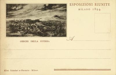 Esposizioni riunite, Milano, 1894. Orrori della guerra