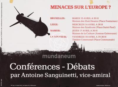 Menaces sur l'Europe. Conférences-débats par Antoine Sanguinetti, vice-amiral