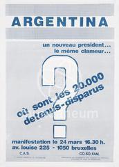 Argentina. Où sont les 20.000 détenus-disparus?