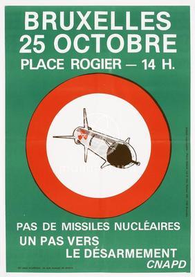 Bruxelles 25 octobre. Pas de missiles nucléaires. Un pas vers le désarmement