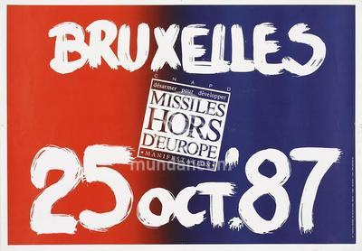 Bruxelles 25 oct. '87. Missiles hors d'Europe