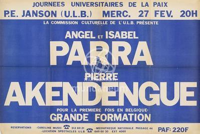 Journées universitaires de la paix. Angel et Isabel Parra - Pierre Akendengue