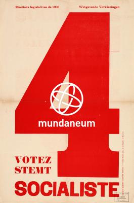 POB/BWP. Élections législatives 1936 / Wetgevende Verkiezingen 1936. Votez Stemt 4 Socialiste