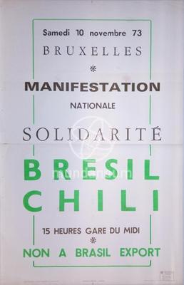 Manifestation nationale. Solidarité Brésil Chili. Non à Brasil Export