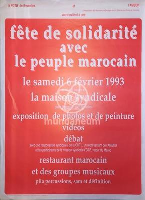 Fête de solidarité avec le peuple marocain
