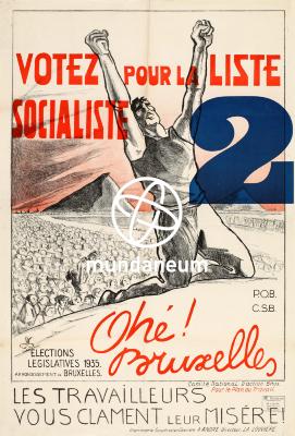 Élections législatives 1935. Votez pour la liste socialiste 2