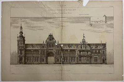 L'Emulation : exposition universelle de Paris 1878. Façade du compartiment Belge