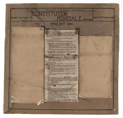 Constitution mondiale (Paul Otlet). Projet 1934
