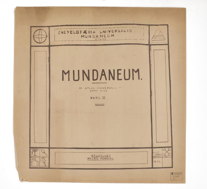 Mundaneum. Atlas Universalis. Pars III