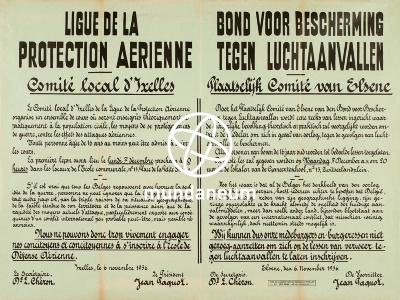 Ligue de la Protection Aérienne. Comité local d'Ixelles / Bond voor bescherming tegen Luchtaanvallen. Plaatselijk Comité van Elsene. 